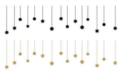 吊り下げられた星の装飾