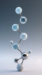 3D Molecular Structure, Abstract Science and Technology Concept
