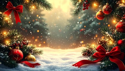 Christmas Magic A Festive Holiday Scene in a Winter Wonderland