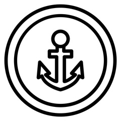 Harbor Vector Line Icon Design