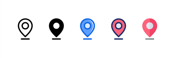 Placeholder icon set multiple style collection. Vector illustration.