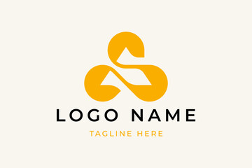 Letter s triangle logo Vector Image