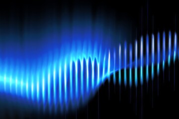 Blue and white light gradient, cool look, futuristic glow, soft and transparent waves layers.