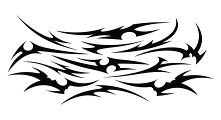 Obraz premium Explore tribal tattoo designs black and white vector illustration