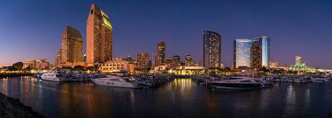 San Diego skyline at twilight