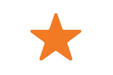 Obraz premium Orange star symbol displaying customer review, quality rating, feedback, favorite mark, and user experience icon