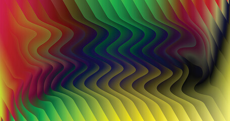 Colorful abstract background design featuring bright spectrum lines, wave pattern, and texture for a digital illustration vector banner