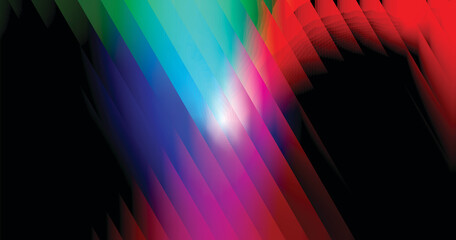 Colorful abstract background design featuring bright spectrum lines, wave pattern, and texture for a digital illustration vector banner