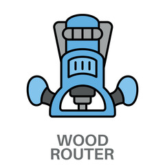 Wood Router Simple Style Flat Design Vector 