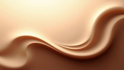 Peach-toned waves fold in soft motion—gentle curves and shading evoke warmth, elegance, and serene abstraction.
