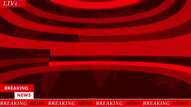 Digital world breaking news Studio Background, world live report. Modern news live streaming TV broadcast backdrop.  Broadcasting news intro graphics animation.