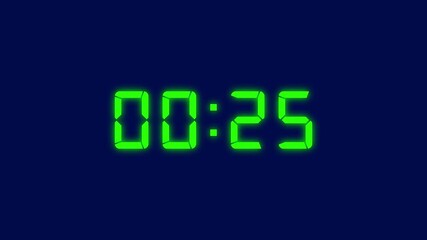 Countdown Digital Clock Animation 30 to 0 second Countdown digital clock timer. 30 seconds timer on stopwatch countdown animation on background. - Powered by Adobe