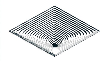 Intricate lines form a mesmerizing pattern that creates an optical illusion of depth and movement.