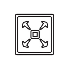 Maximize icon. Scale vector icon. Resize flat sign design. Move symbol pictogram
