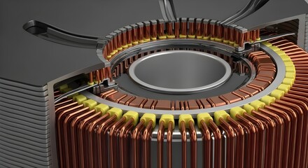 Electric Motor Stator Coil Detail
