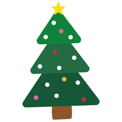 Christmas tree vector illustration tree