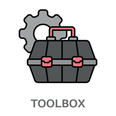 Toolbox Simple Style Flat Design Vector 