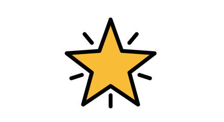 Obraz premium Sparkling Gold Star Icon A Symbol of Achievement, Excellence, and High Quality