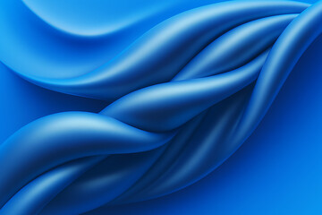 BLUE CYAN 3D SATIN EFFECT WAVE ABSTRACT BACKGROUND DESIGN