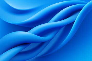 ELEGANT BLUE CYAN 3D SATIN EFFECT WAVE ABSTRACT BACKGROUND DESIGN