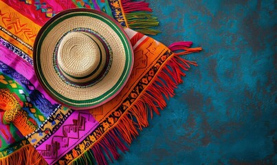 Mexican Cinco de Mayo holiday background, symbolizing the spirit of celebration, tradition, and culture. A vibrant and festive atmosphere representing a popular Mexican holiday, Generative AI