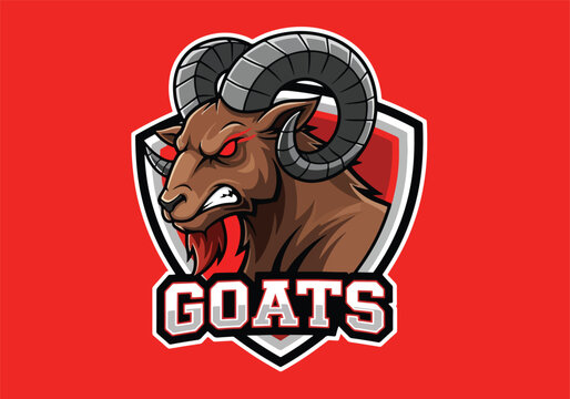 Aggressive ram mascot logo for gaming team goats - Gaming logo - Gaming Mascot - esport mascot vector illustration