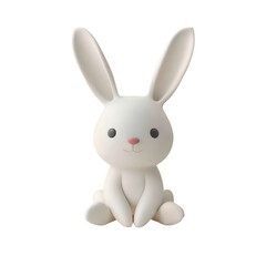 Obraz premium white rabbit isolated on transparent background