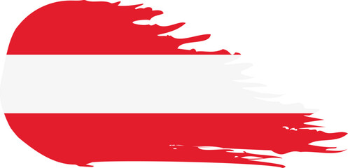 austria comet flag fly, grunge brush vector