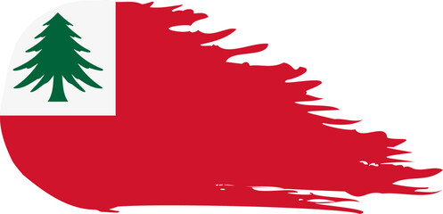 new england comet flag fly, grunge brush vector