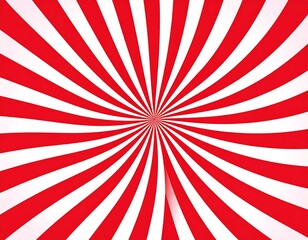 Fototapeta premium Red and white radial pattern emanating from the center