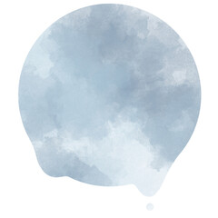 とけるまるの灰色の水彩素材二か所溶け