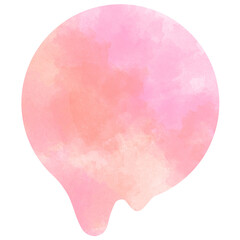 とけるまるの赤い水彩素材二か所垂れ