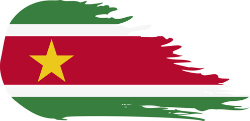 suriname comet flag fly, grunge brush vector