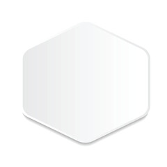 Minimal Hexagon Soft Gradient Shape on White Background