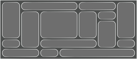 Bento grid liquid glass UI design. 