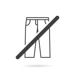 Vector Isolated No Pants Icon