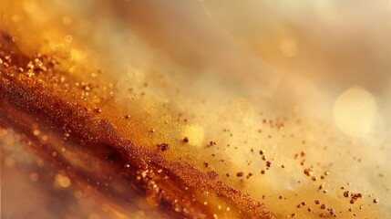 Abstract Golden Glitter Texture: Shimmering, Luxurious Background with Warm, Ambient Lighting.