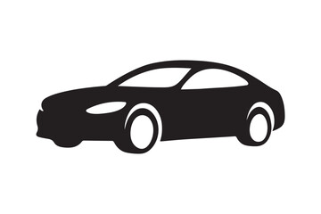 Car icon Silhouette Logo Design white background.