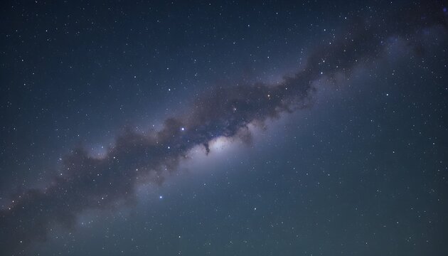 "Night sky full of bright stars and Milky Way galaxy, long exposure astrophotography look, tranquil mood, deep space tones"