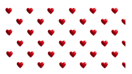 Seamless Pattern of Red Hearts on Black Background for Romantic and Valentine’s Day Celebration Design Projects