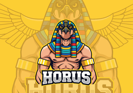 Ancient egyptian horus gaming logo design - Gaming logo - Gaming Mascot - esport mascot vector illustration