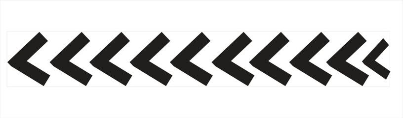 Black chevron arrow pattern on white background — modern geometric direction stripes, seamless vertical line design for textile, wallpaper, road marking, or graphic illustration