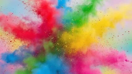 Colorful powder explosion background for Holi festival celebration - Powered by Adobe