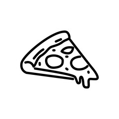pizza icon vector, line style icon