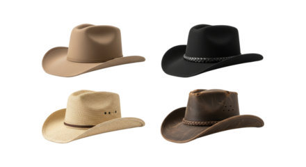 Collection of diverse cowboy hats for various styles and occasions
