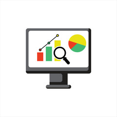 Data Analysis in View: A computer screen displays intricate charts and graphs, the core of data analysis, illustrating insightful metrics. The data visualized within the screen suggests growth.