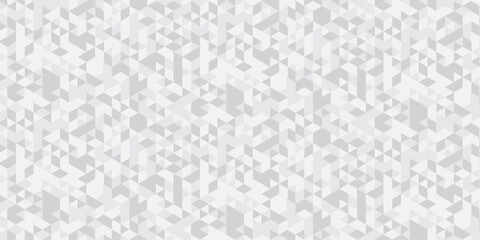 Abstract geometric seamless pattern origami white, gray square cube triangulated random cube low polygon triangle textile abstract corporate creative design.	