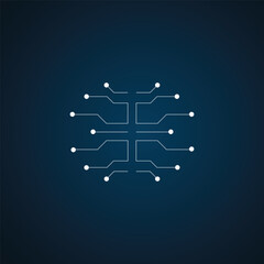 Tech Circuitry: An illustration of intricate circuitry, its interconnected pathways representing the complex neural network of a brain. Perfect for concepts of artificial intelligence.