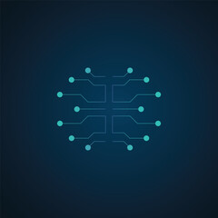 Digital Circuitry: A sleek, modern graphic showcases a sophisticated circuit board design, radiating with digital essence.