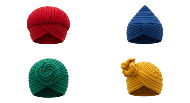 Exquisite headwear selection showcases cultural diversity and stylish expression